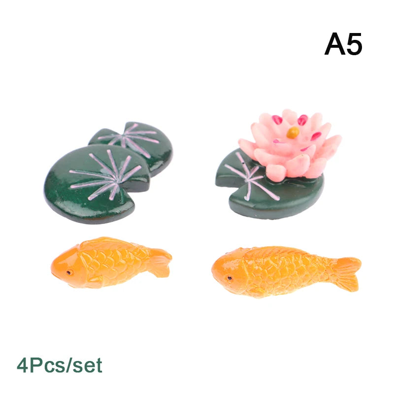 1-6pc Shark Seahorse Fish Miniature Figures Decorative Mini ocean Fairy Garden Animal Moss Micro Landscape Ornaments Resin decor