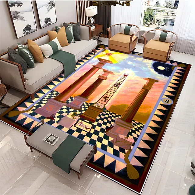 Freemasonry Modern Rugs home capital community freemason area rugs non-slip mats decorative personalized gift carpet door mat