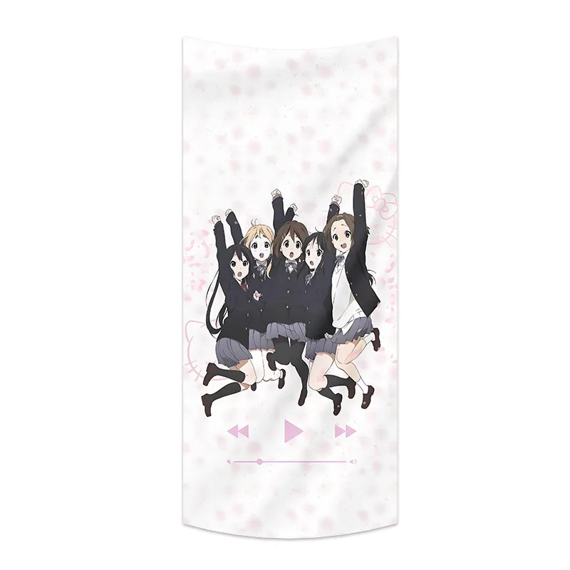 K-On! Tapestry Anime Backdrop Cute Girly Decorative Cloth for Dormitory and Bedroom Wall Decoration & Imperfection Covering