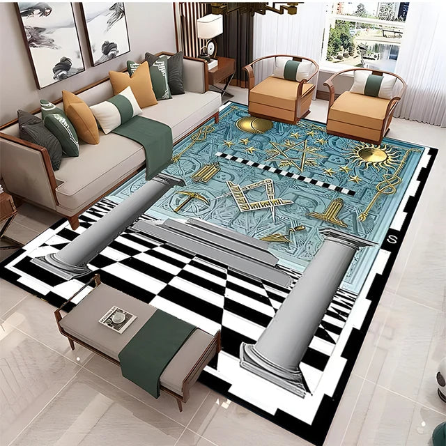 Freemasonry Modern Rugs home capital community freemason area rugs non-slip mats decorative personalized gift carpet door mat