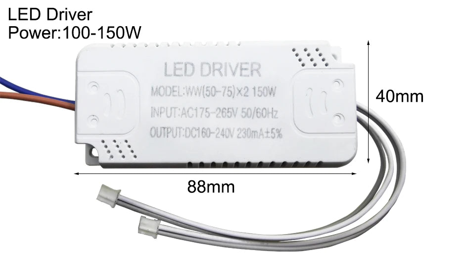 LED Driver 230mA 8-24w 24-40w 40-60w 60-80w 80-120w 100-150w LED Constant Current Driver Power Unit Supply LED Transformer