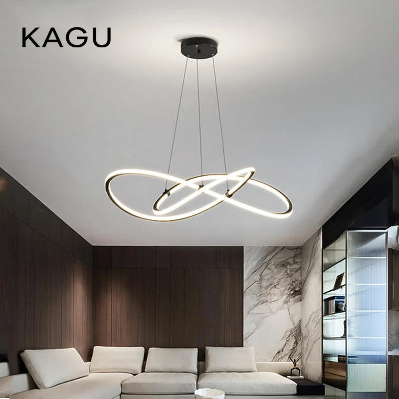 Simple Modern Ceiling Chandelier Adjustable Indoor Lighting High Brightness for Living Room Dining Room Bedroom Decor Ornament