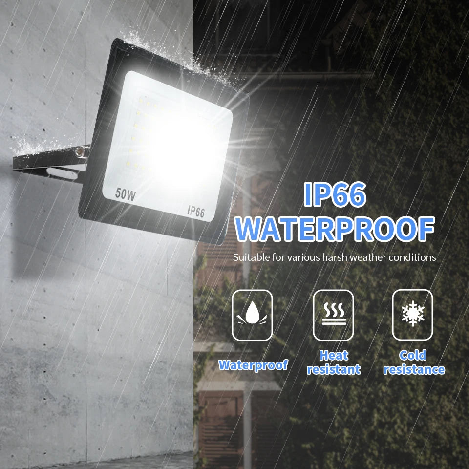 LED Flood Light 10W 20W 30W 50W 100W AC 220V LED Floodlight IP66 Waterproof Reflector Spotlight Street Light Outdoor Garden Lamp