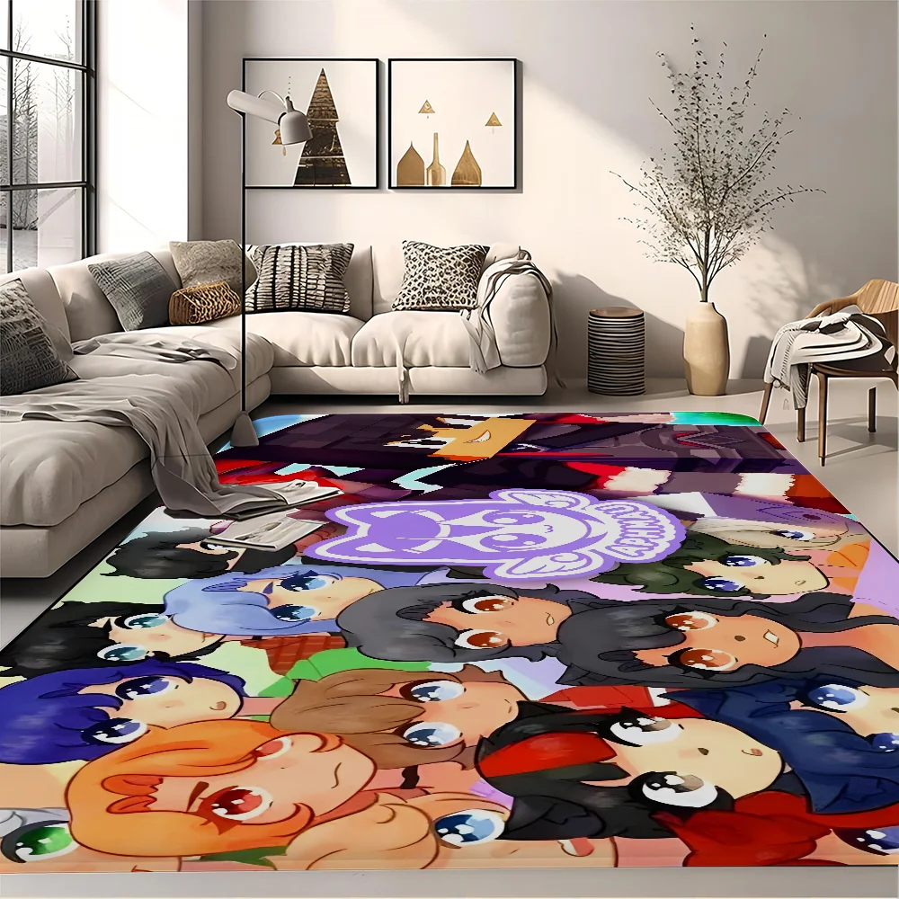 Cute Aphmau with Wings Long Rugs Cheaper Anti-slip Modern Living Room Balcony Printed Bedside Area Rugs