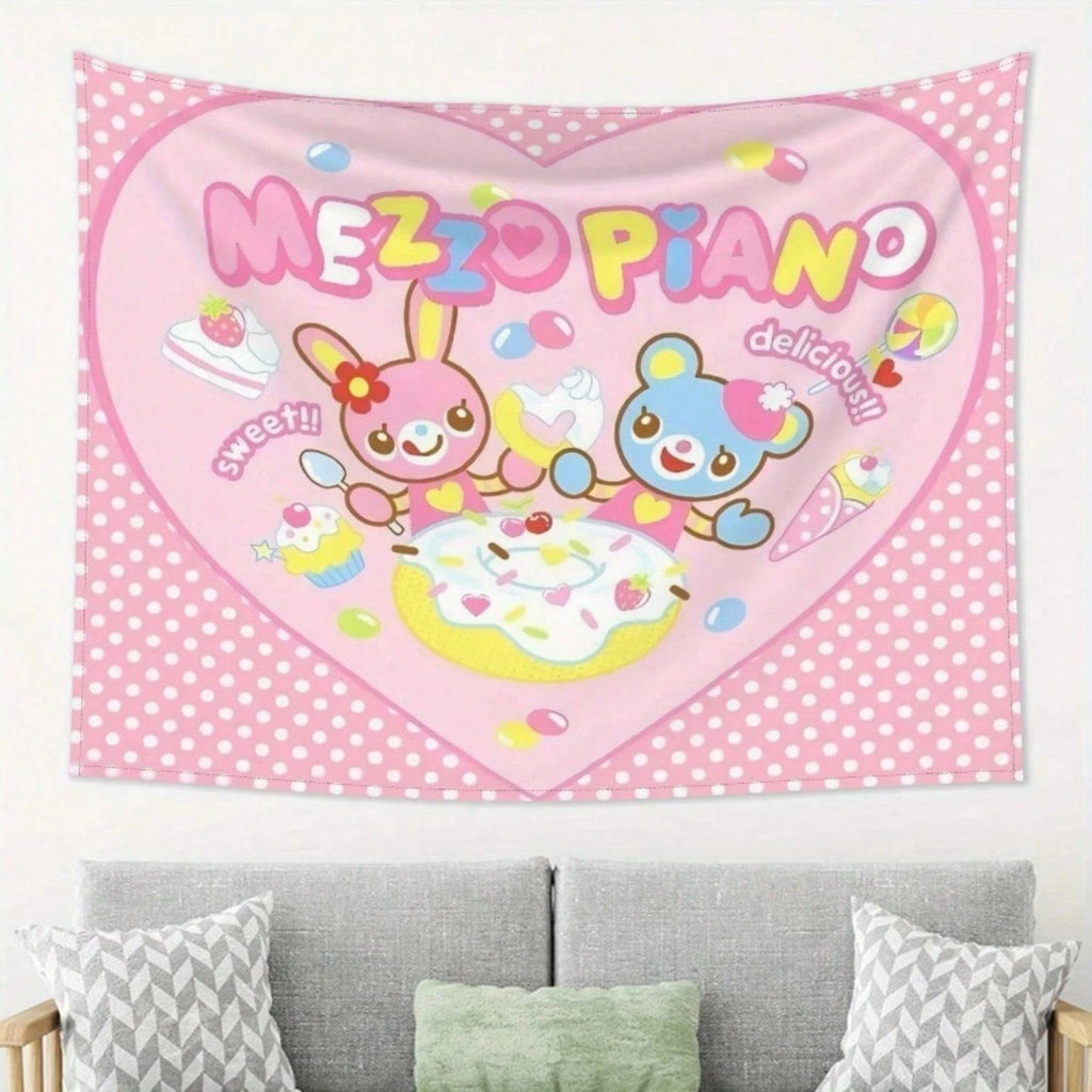 Kawaii Cartoon Anime Tapestry Cutecore Room Decor Aesthetic Room Decor Room Decoration Accessories Room Decoration Items
