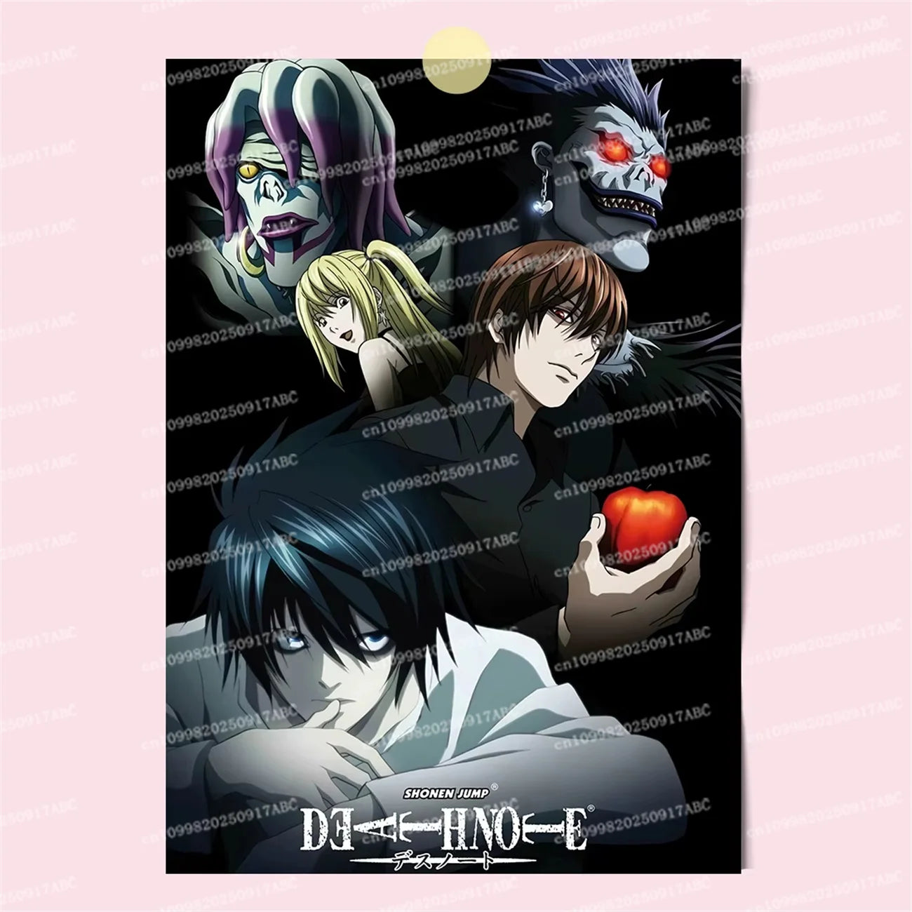 Home Tapestry Japanese Comics Death Note Frameless CanvasLight Yagami Comics Peripheral Misa Amane Indoor Room Decoration