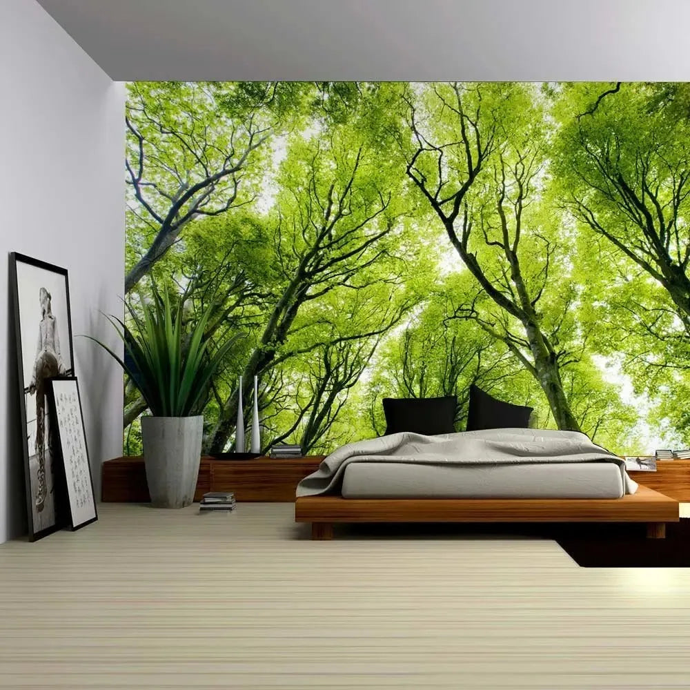 Bohemian tapestry green prairie background cloth modern home decoration bedroom dormitory wall hanging cloth