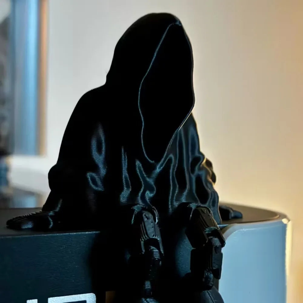 Halloween Ghost Statue Ornament, Faceless Ghost Halloween Festival Decoration, 3D Printed Gothic Death Statue Home Decoration