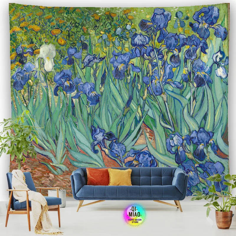 Tapestry World Famous Painting Van Gogh Tapestries Printed  Wall Hanging Rural Landscape Home Decoration Bedroom Decor Wall Ar