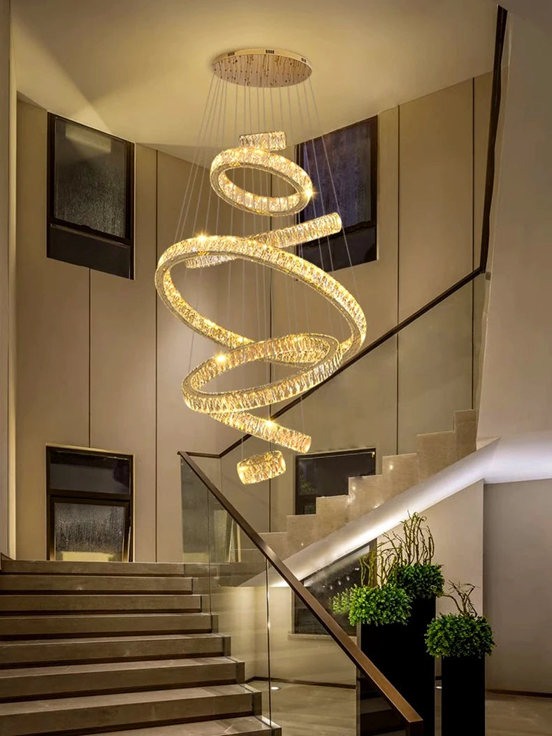 Modern home decor led lights pendant light lamps forstaircase Chandeliers for living room hanging light indoor lighting