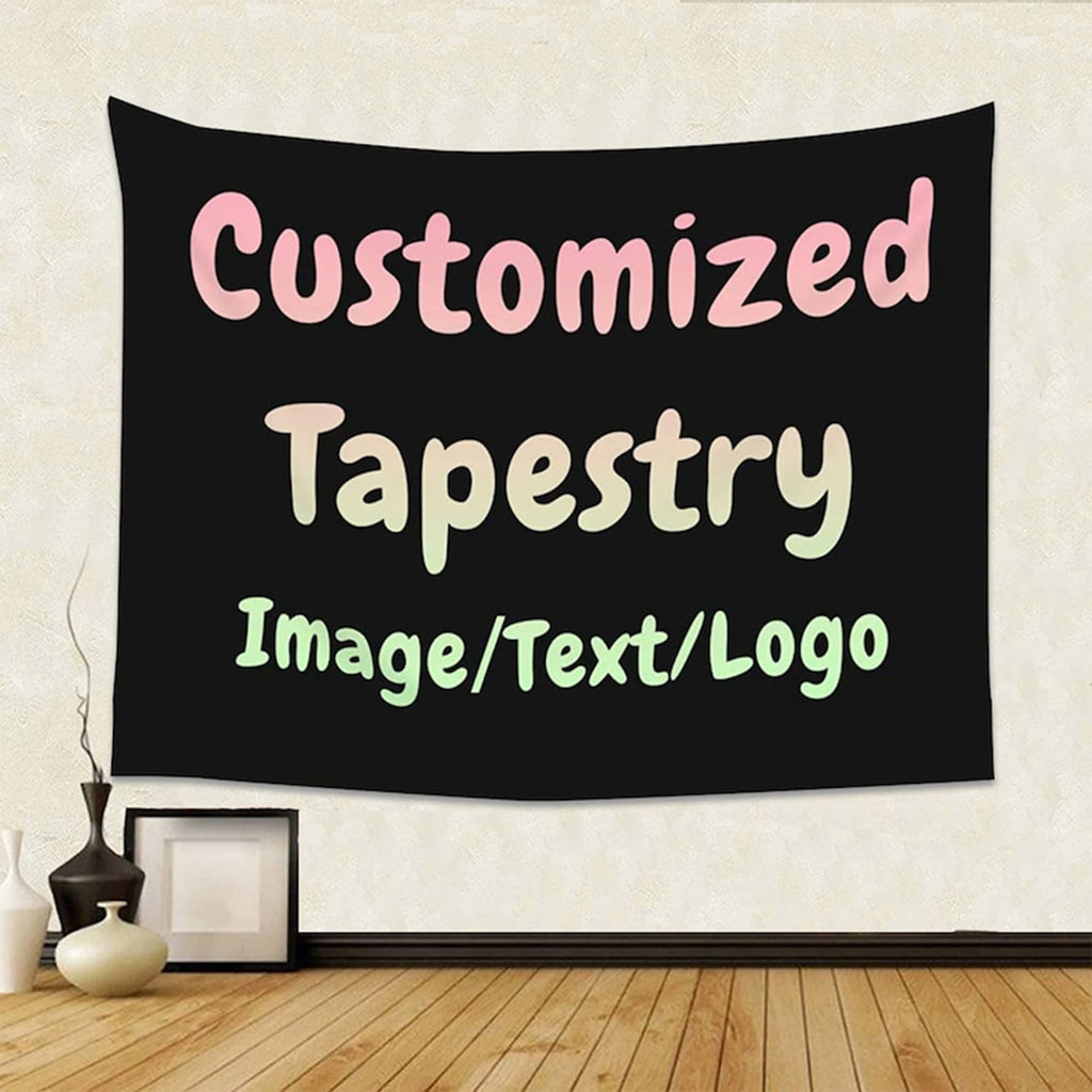Custom Tapestry Personalized Photo Tapestry Wall Hanging for Bedroom, Living Room & Dorm Decor, Modern Home Wall Art