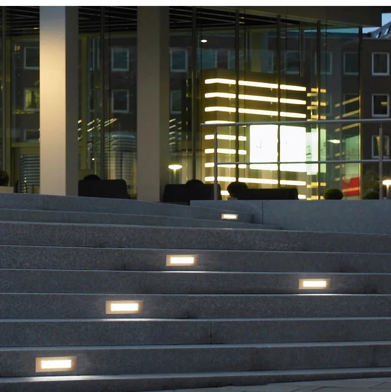 LED Deck Step Light 15Leds Underground Lamp Recessed Stair Paitio Ground Spot Light Floor Garden Landscape Wall Outdoor Lighting