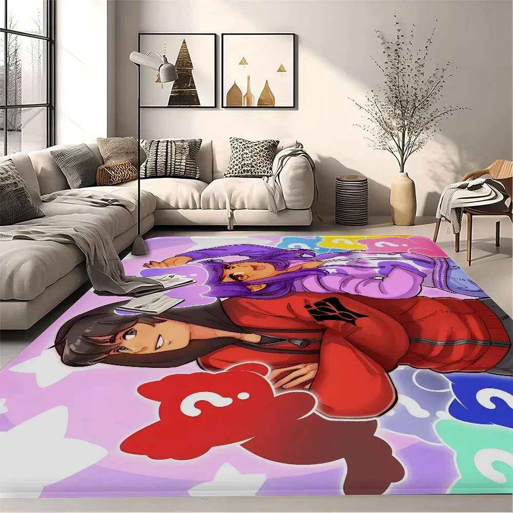 Cute Aphmau with Wings Long Rugs Cheaper Anti-slip Modern Living Room Balcony Printed Bedside Area Rugs