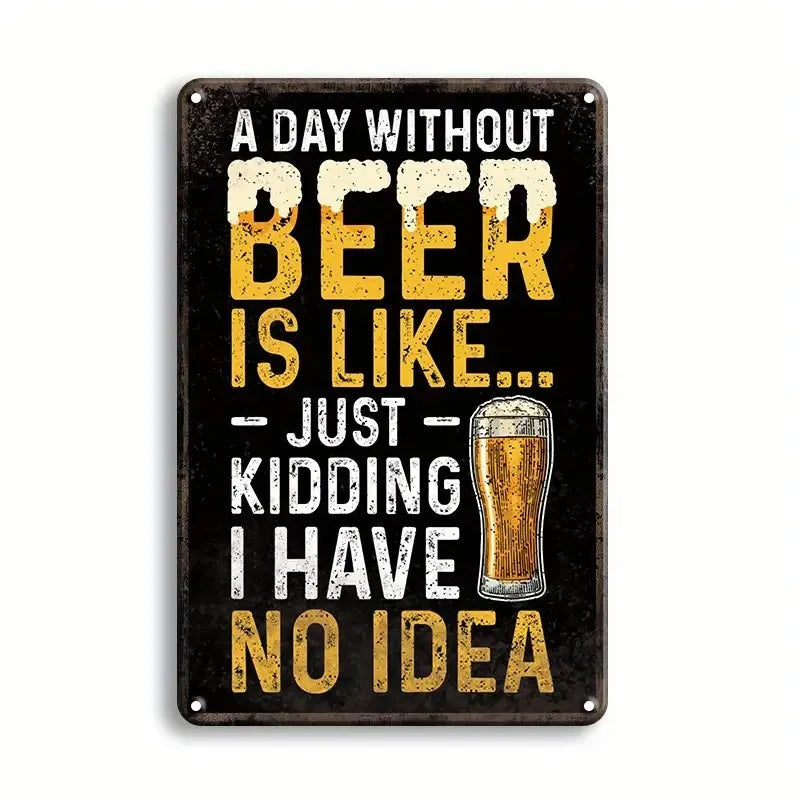 1pc Vintage beer Metal Tin Sign , Vintage Plaque Decor, Wall Art Decor, For Room Decor, Home Decor, Restaurant Decor, Bar Decor,