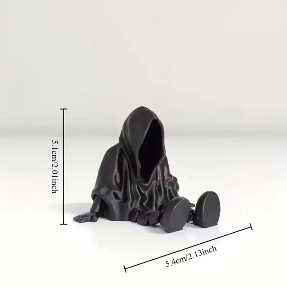 Halloween Ghost Statue Ornament, Faceless Ghost Halloween Festival Decoration, 3D Printed Gothic Death Statue Home Decoration