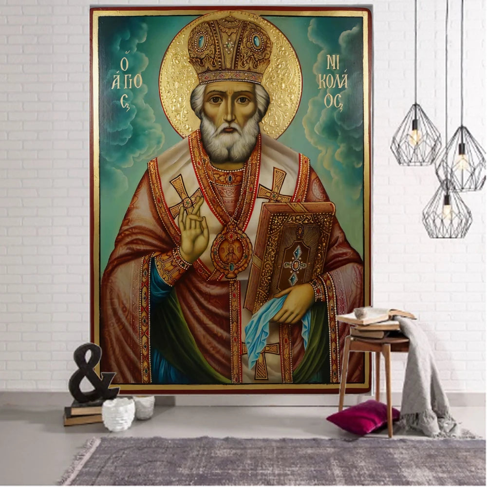 God Jesus Decorative Tapestry Mandala Boho Hippie Wall Tapestry for Home Bedroom Decorative Tapestry