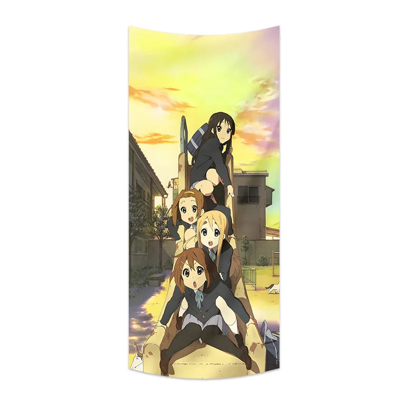 K-On! Tapestry Anime Backdrop Cute Girly Decorative Cloth for Dormitory and Bedroom Wall Decoration & Imperfection Covering