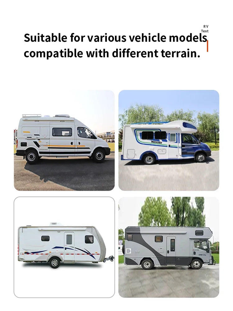 Caravan Awning Tent RV Screen Room Family Room Camper Privacy Room Sunshade Campervan Tent Outdoor Camping Shelter