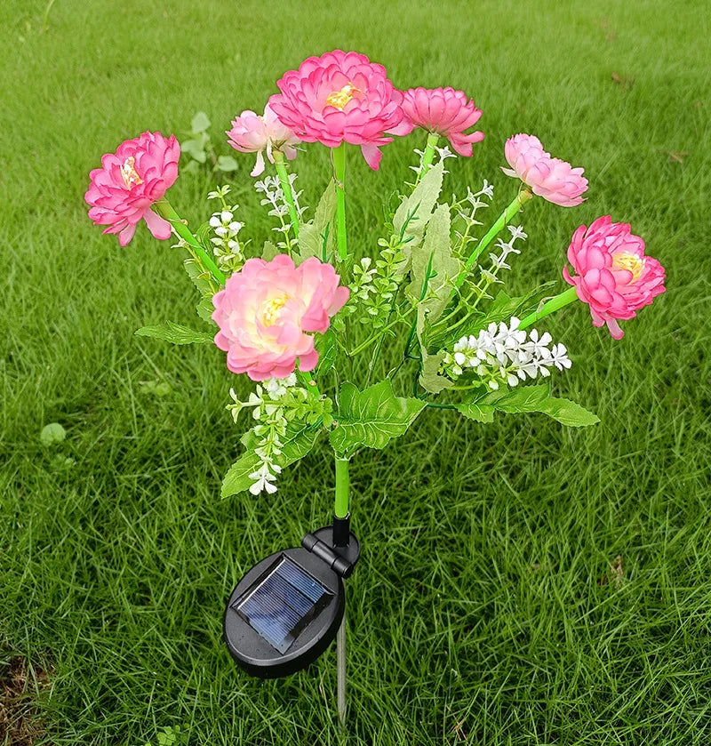 Snow Lotus Lawn Lights Solar Lights Outdoor Lighting Garden Lights Patio Patio Garden Decorative Flower Party Wedding Lights