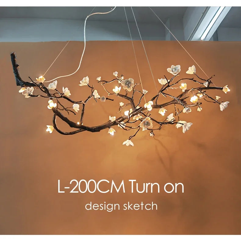 Nordic Branch LED Chandelier for Living Dining Room Coffee Tables Kitchen Bedroom Pendant Light Home Decor Lusters Luminaires