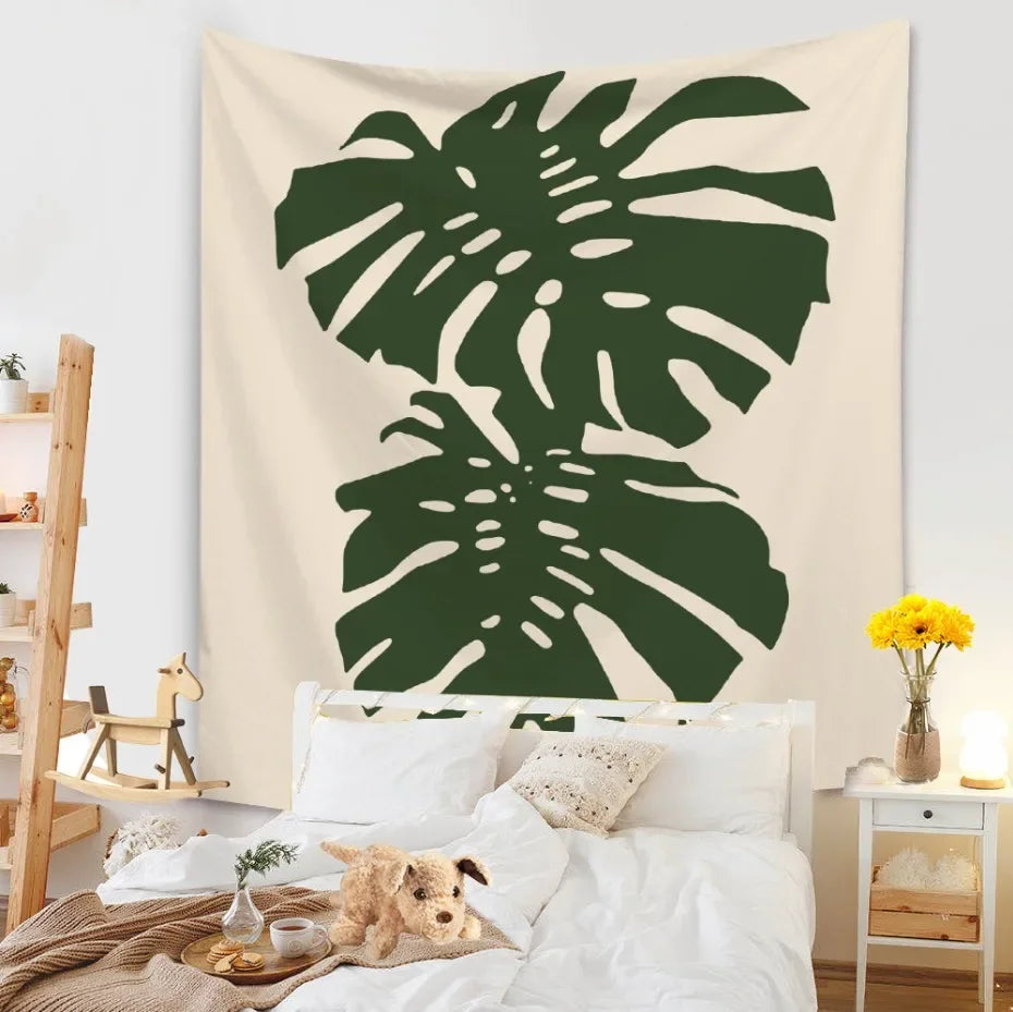 Tapestry Living Room Background Mural Beach Mat Home Decoration Simple and Fresh Character Wall Hanging