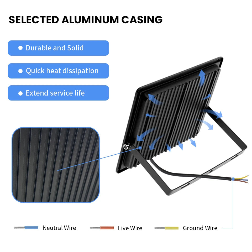 LED Flood Light 10W 20W 30W 50W 100W AC 220V LED Floodlight IP66 Waterproof Reflector Spotlight Street Light Outdoor Garden Lamp