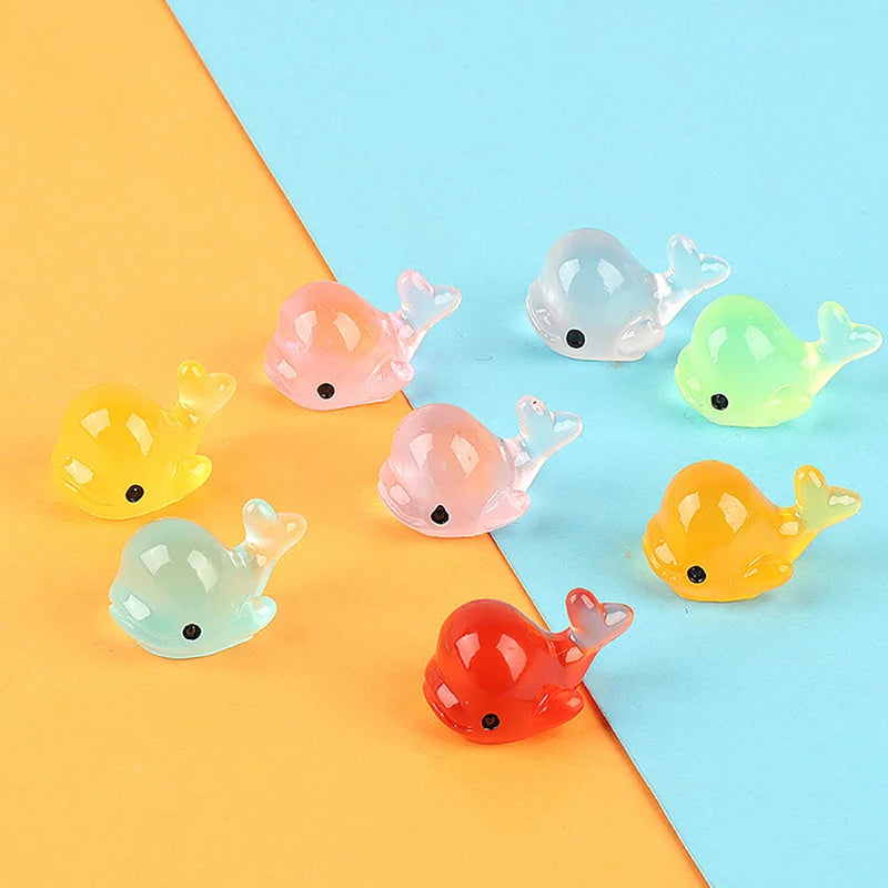 1-6pc Shark Seahorse Fish Miniature Figures Decorative Mini ocean Fairy Garden Animal Moss Micro Landscape Ornaments Resin decor