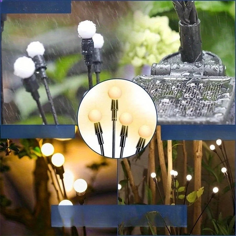 Solar outdoor lights, firefly lights, courtyard lights, ambient lights, garden decoration lights, waterproof lawn lights
