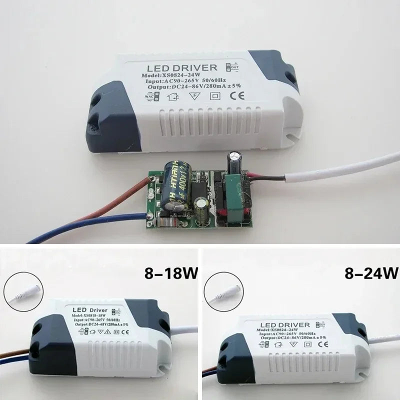 LED Driver 8-24W AC 110V 220V To DC 24V Lighting Transformer Panel Ceilling Lamp LED Strip Power Supply Adapter 1pc