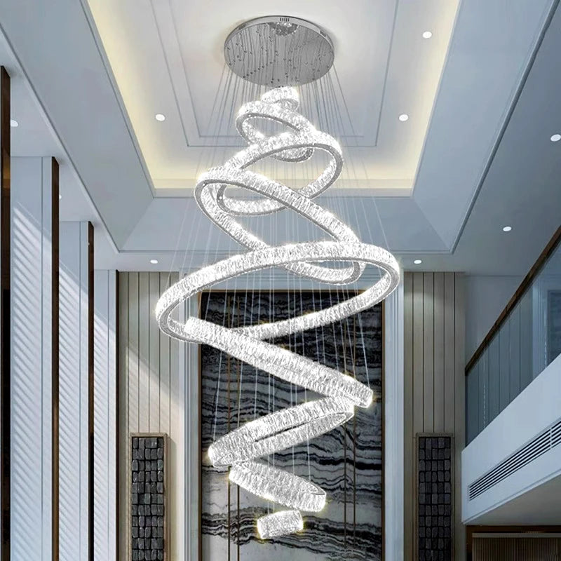 Modern home decor led lights pendant light lamps forstaircase Chandeliers for living room hanging light indoor lighting