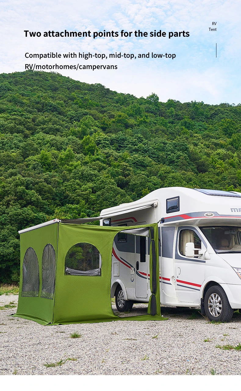 Caravan Awning Tent RV Screen Room Family Room Camper Privacy Room Sunshade Campervan Tent Outdoor Camping Shelter