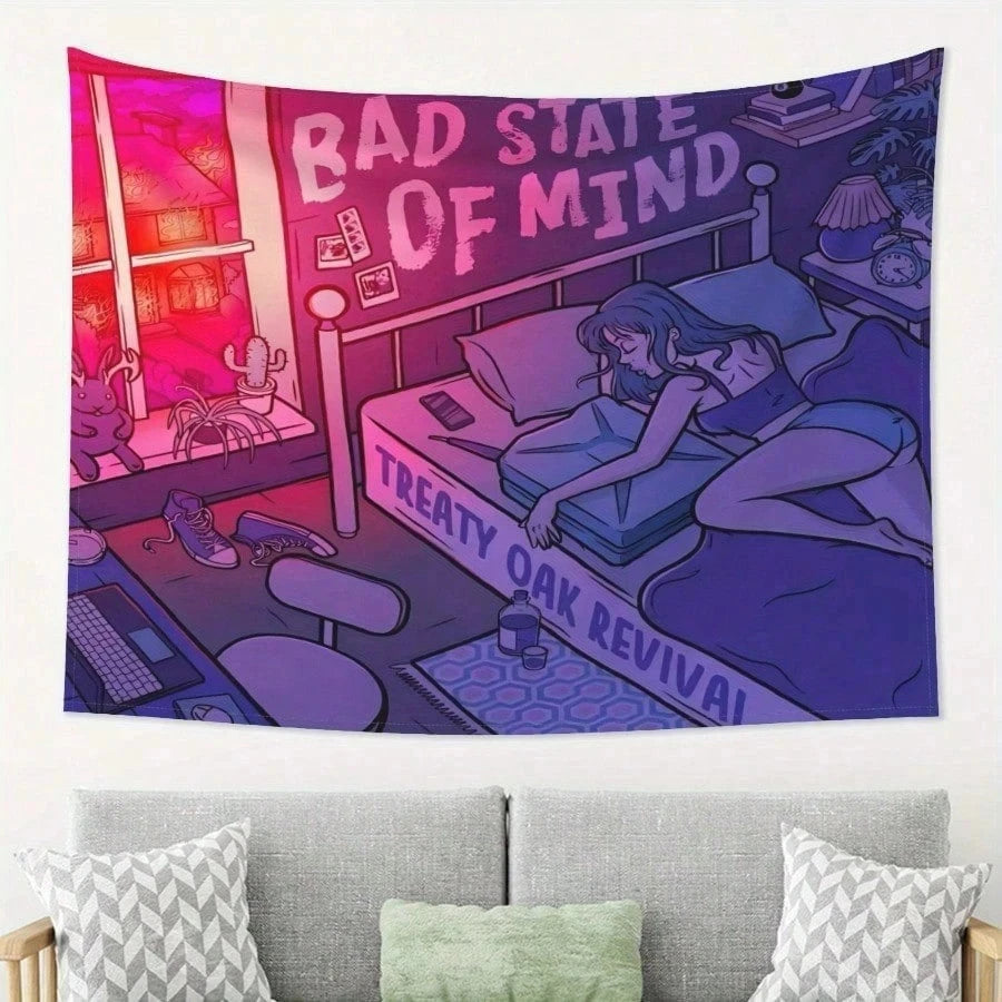 [Vibrant Art Tapestry] Treaty Oak Revival Series Art Tapestry _ Vibrant Wall Decoration For Living Room, Bedroom,  Music Room.