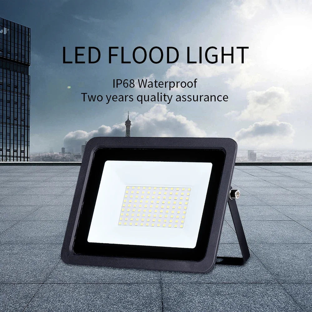 LED Flood Light 10W 20W 30W 50W 100W 220V IP68 Waterproof Outdoor Spotlight Garden Street Lamp Projector Lamp Wall LED Reflector