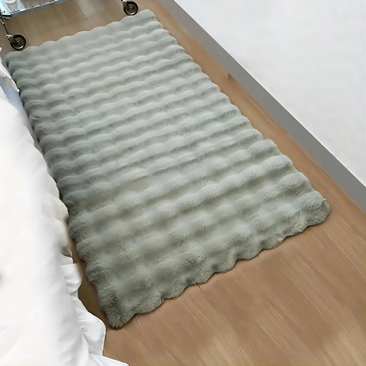 Rabbit Fur Area Rug–Soft Thick Non-Slip Waterproof Machine-Washable for Living Room and Bedroom Decor