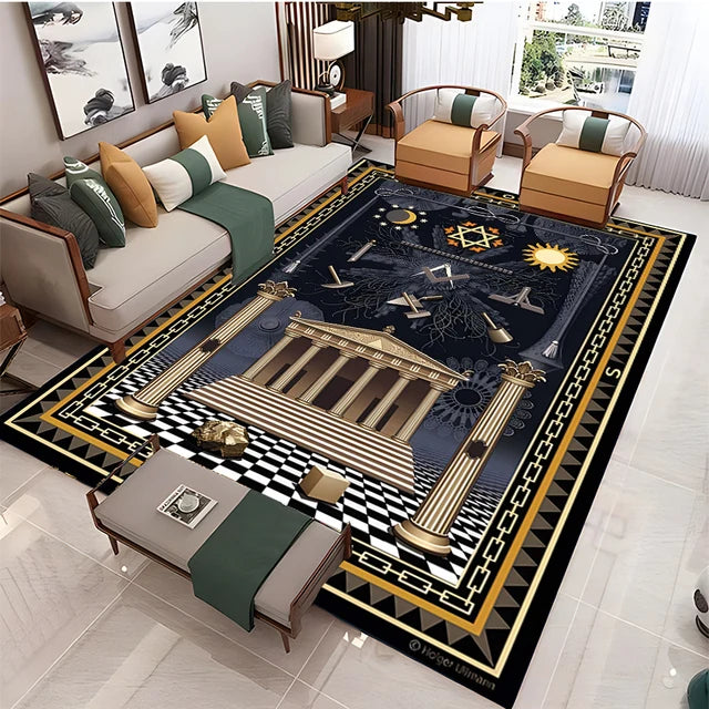 Freemasonry Modern Rugs home capital community freemason area rugs non-slip mats decorative personalized gift carpet door mat