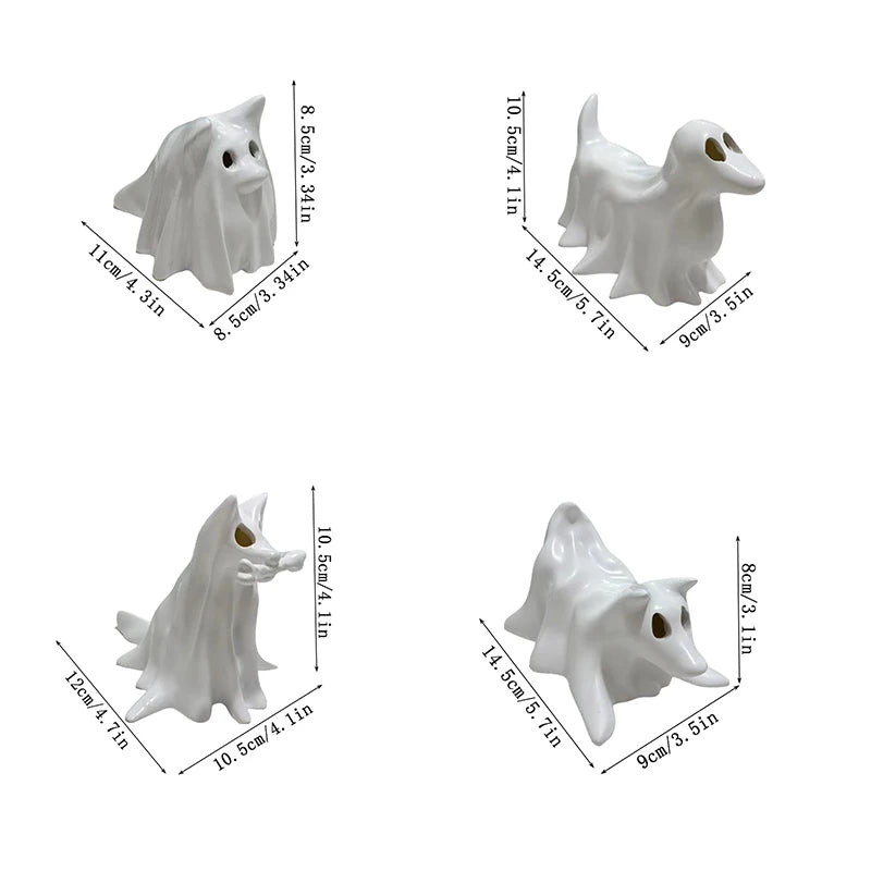Halloween Ghost Decoration - Perfect Gift for Halloween Home Decor and Dog Lovers, Halloween Decoration - Ghost Dog Halloween Decor (Lights Not Included)