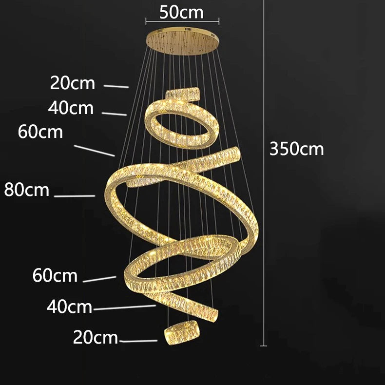 Modern home decor led lights pendant light lamps forstaircase Chandeliers for living room hanging light indoor lighting