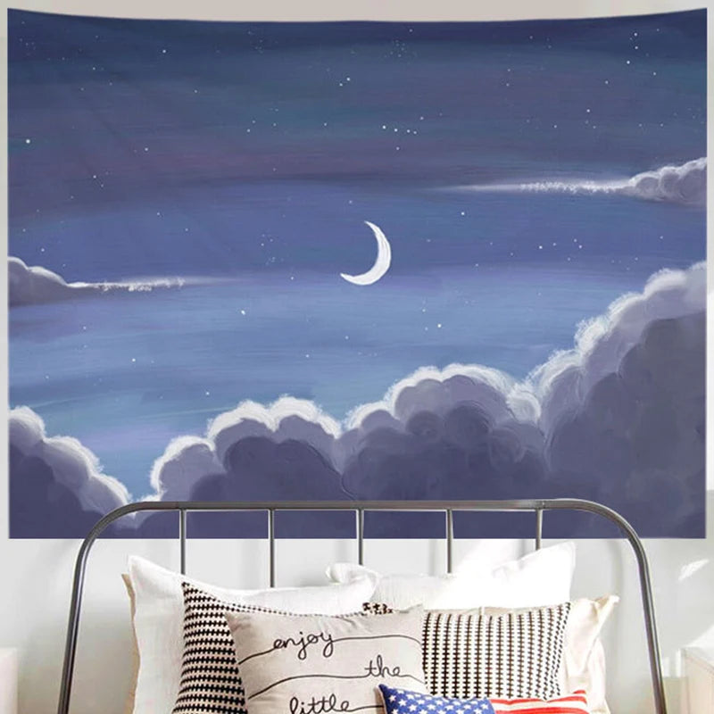 Ashou Oil Painting Scenery Tapestry Dorm Room Decoration Aesthetic Tapestry Wall Tapestry Decor Wall Hanging Tapestry Decoration