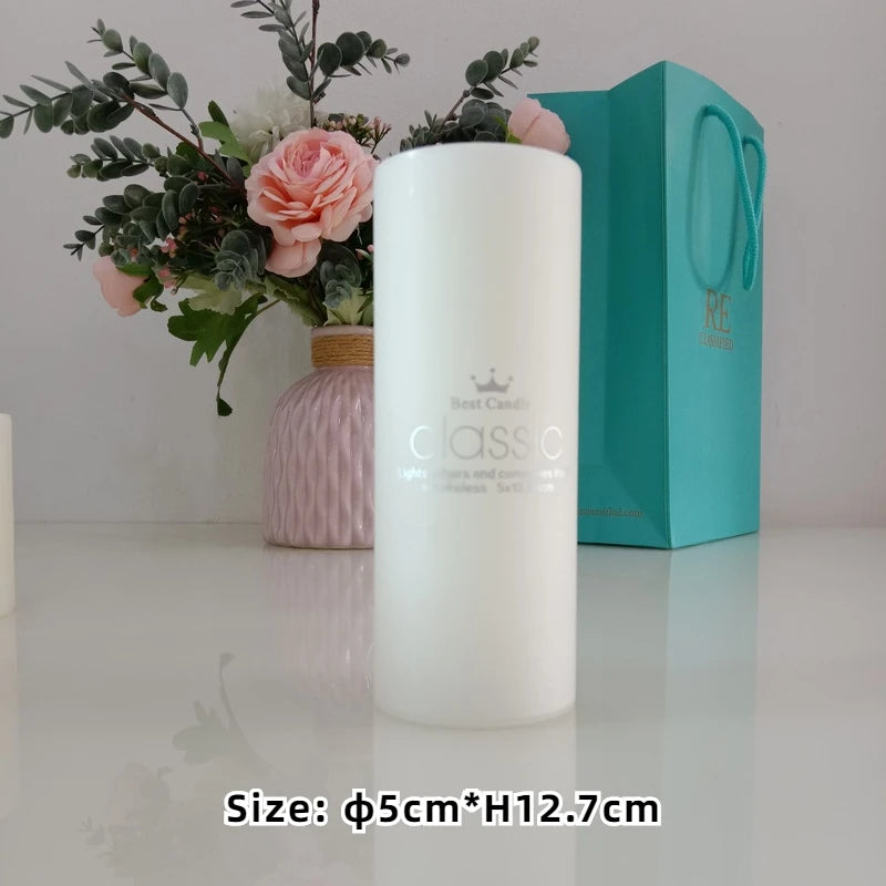 White Pillar Candles for Praying Household Candles for Emergency Nice Home Decor Several Sizes Optional Party Candles