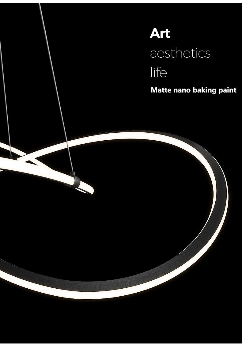 Simple Modern Ceiling Chandelier Adjustable Indoor Lighting High Brightness for Living Room Dining Room Bedroom Decor Ornament