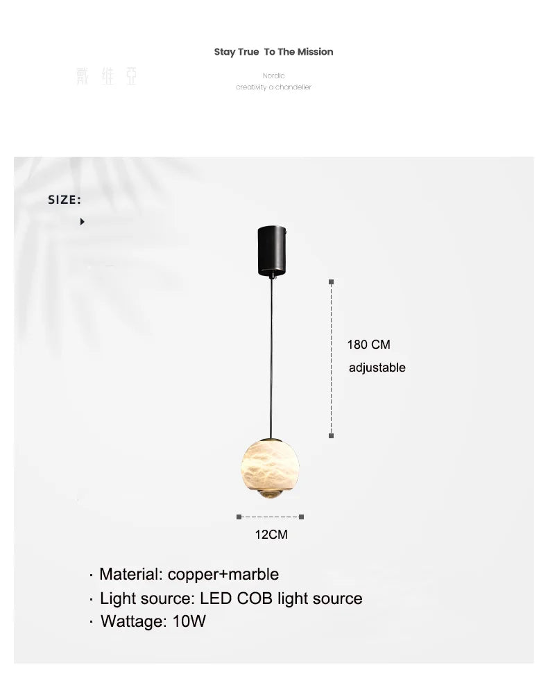 Marble Chandeliers for Dining Room Modern Bedroom Room Hanging Lamps for Ceiling Room Decor Pendant Luxury Living Room Pendant