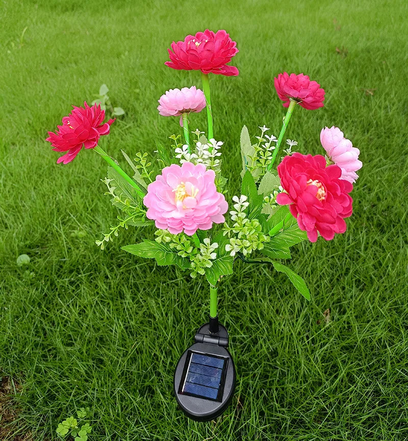 Snow Lotus Lawn Lights Solar Lights Outdoor Lighting Garden Lights Patio Patio Garden Decorative Flower Party Wedding Lights
