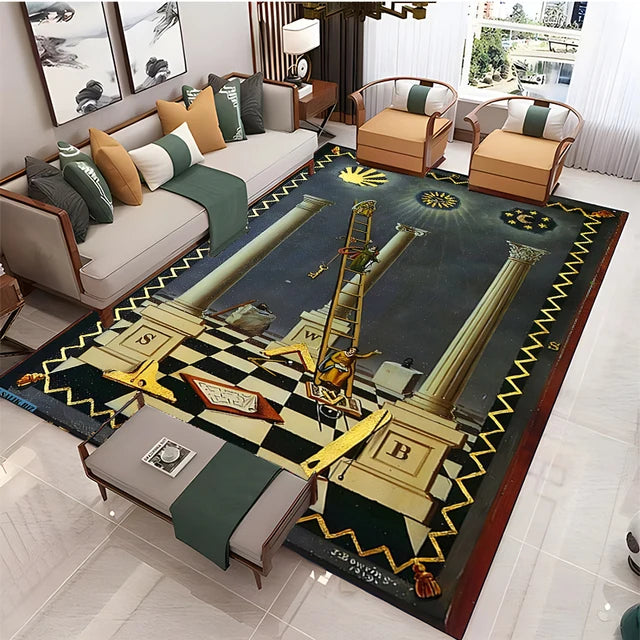 Freemasonry Modern Rugs home capital community freemason area rugs non-slip mats decorative personalized gift carpet door mat