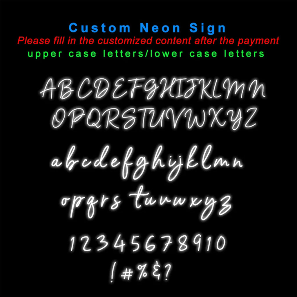 Personalized Custom Name Neon Sign Dimmable LED Wall Lamp Home Decor Light
