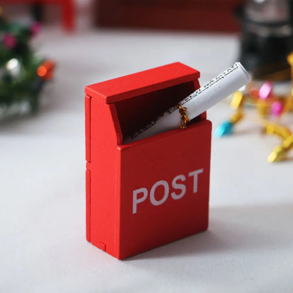 Dollhouse 1:12 1:6 Courtyard Decor Decoration Crafts Simulation Ladder Mini Mailbox Wooden Door Christmas Decoration