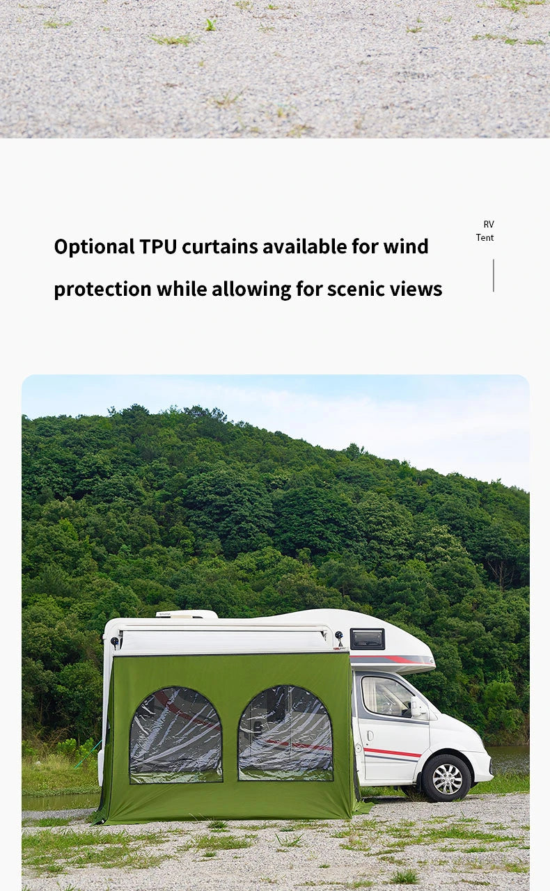 Caravan Awning Tent RV Screen Room Family Room Camper Privacy Room Sunshade Campervan Tent Outdoor Camping Shelter