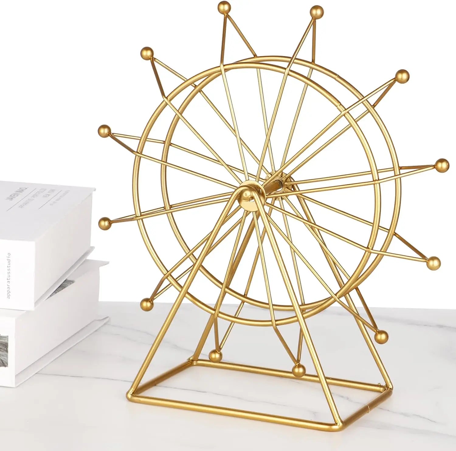 Ferris Wheel Home Decor, Golden Ferris Wheel Decor, Gold Decor Gift, Shelf Decor, House Decor Living Room Bookshelf Desk Decor