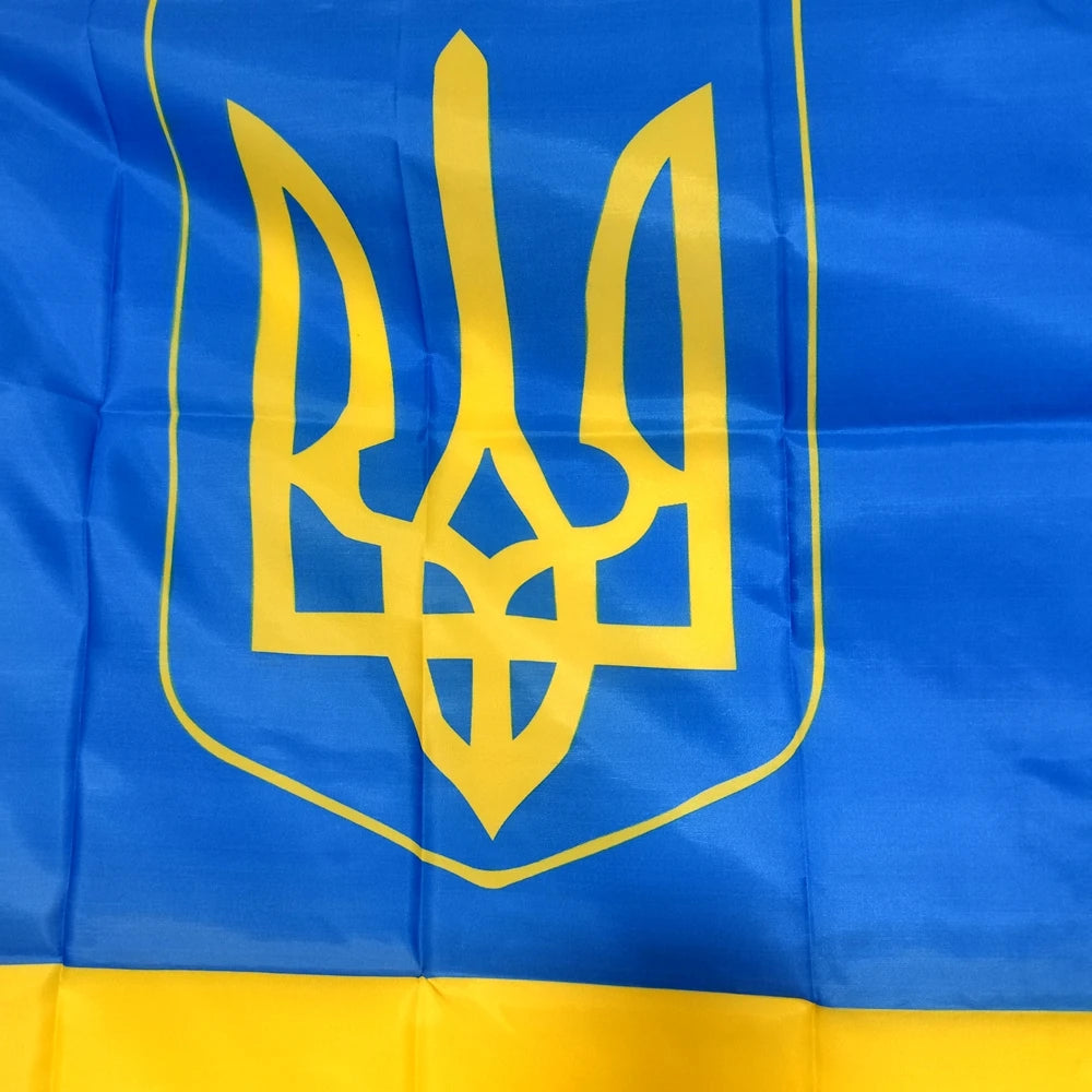 Polyester Tapestry for Decoration, Garden Interior Banner, Ukraine Flag, 90x150cm
