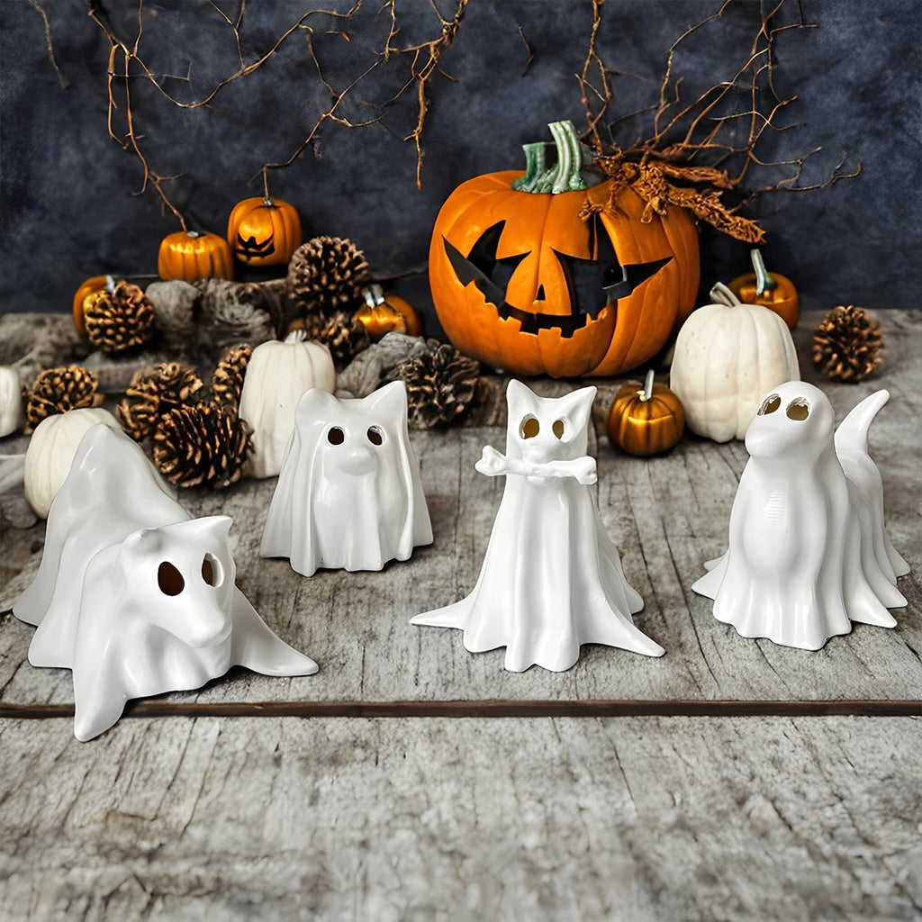 Halloween Ghost Decoration - Perfect Gift for Halloween Home Decor and Dog Lovers, Halloween Decoration - Ghost Dog Halloween Decor (Lights Not Included)