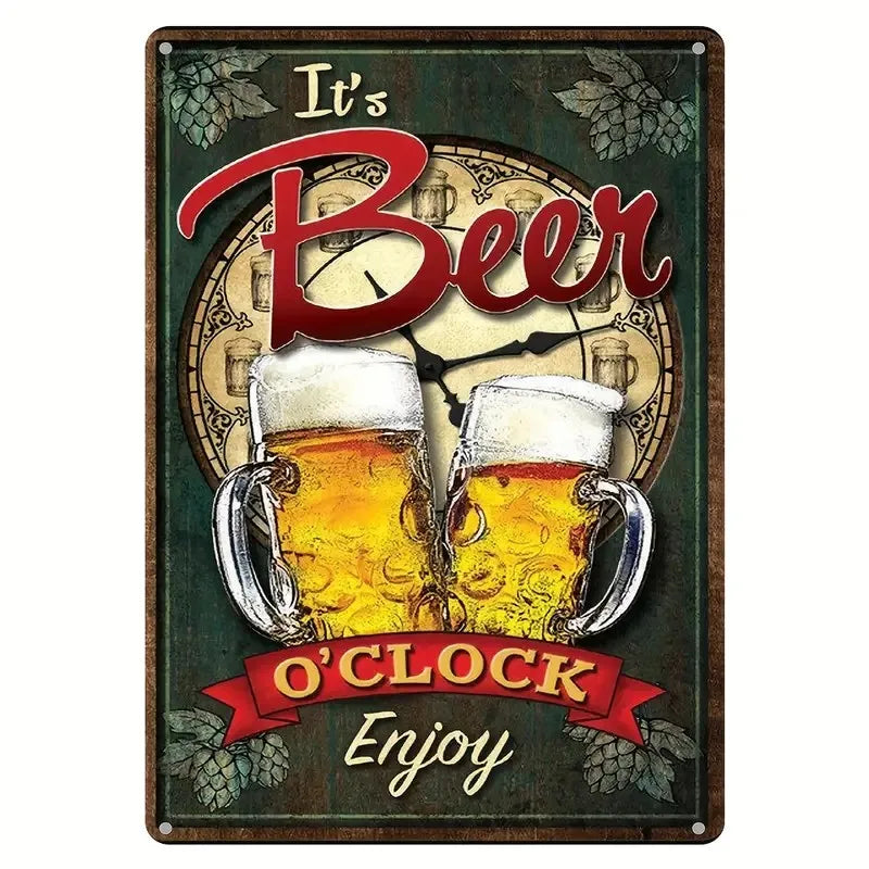 1pc Vintage beer Metal Tin Sign , Vintage Plaque Decor, Wall Art Decor, For Room Decor, Home Decor, Restaurant Decor, Bar Decor,